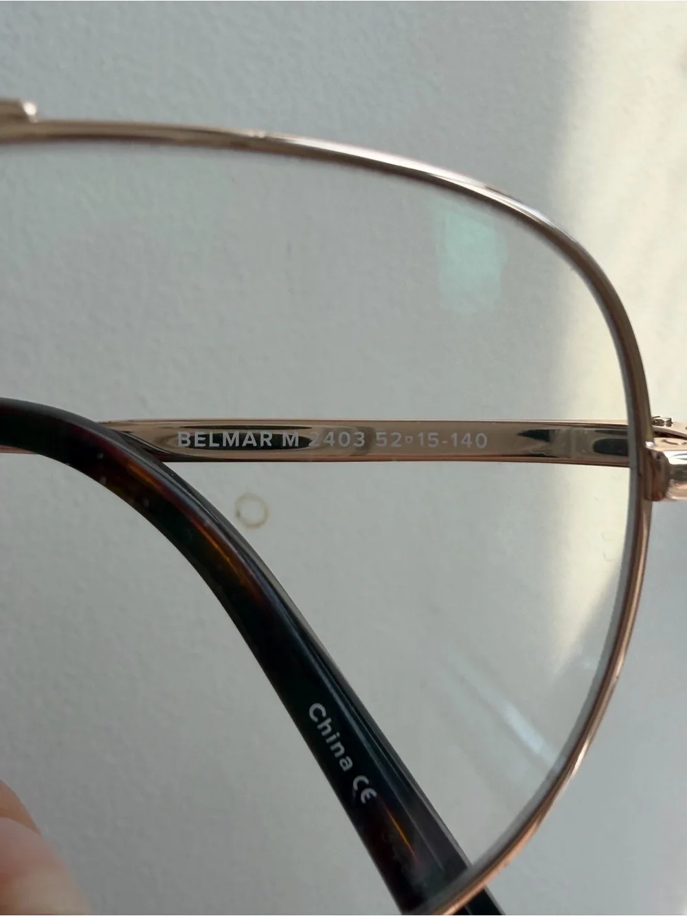 Warby Parker Belmar Aviator Eyeglasses Frames Rose Gold 52-15-140
